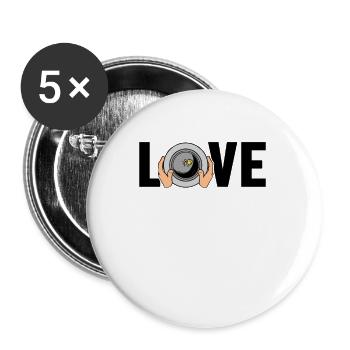 Ich liebe Prospektion, Miner, Placer, Mining Prospector - Buttons klein 25 mm (5er Pack) - Weiß - Vorne