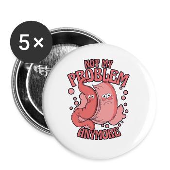 Ce n’est plus mon problème Bypass gastrique Gastrique - Lot de 5 petits badges (25 mm) - blanc - Devant