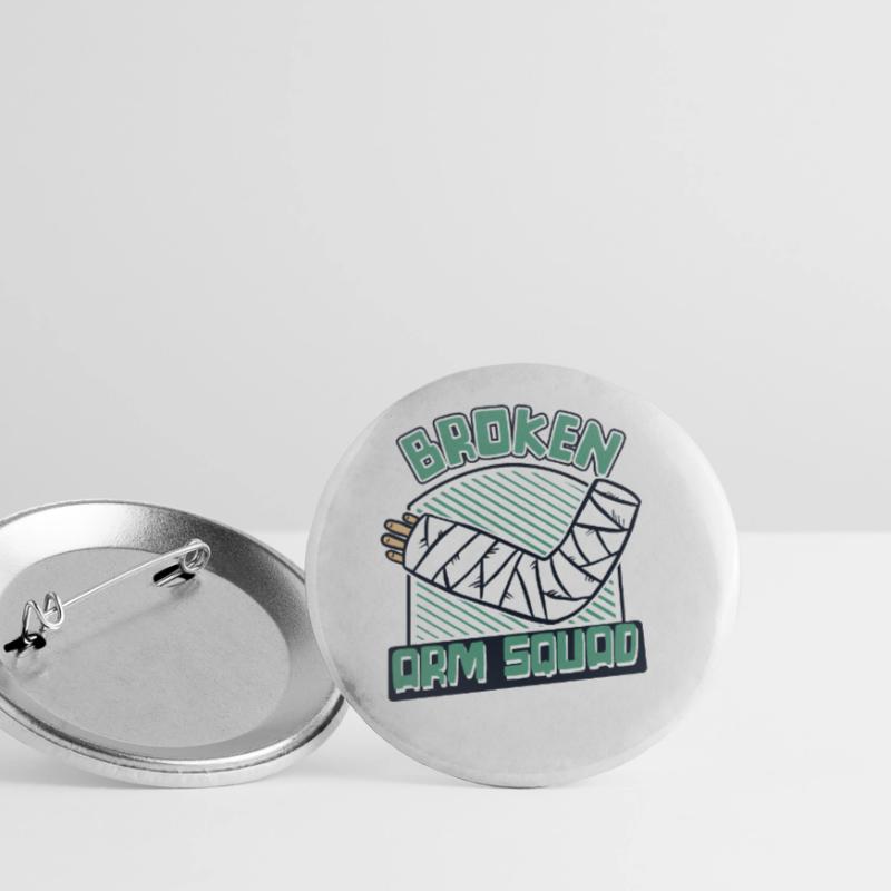 Broken Arm Squad Broken Arm Leg Broken Bone Bone Buttons small 1''/25 mm (5-pack)
