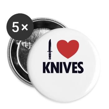 I love Knives Butcher Knife Restoration Knife - Buttons small 1''/25 mm (5-pack) - white - Front