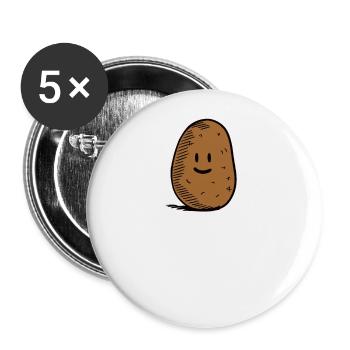 The Potato is my spirit Animal Funny Vegetable - Buttons small 1''/25 mm (5-pack) - white - Front