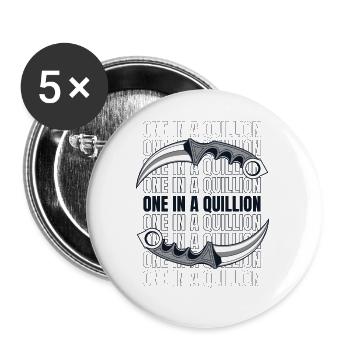 One In A Quillion Metzgermesser Sammelmesser - Buttons klein 25 mm (5er Pack) - Weiß - Vorne