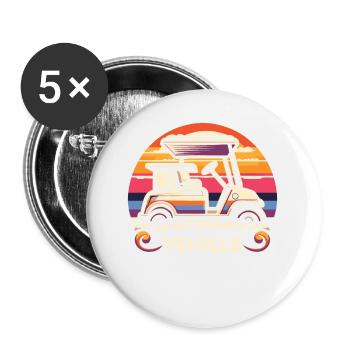 Golfer Golfer Geschenk Golferinnen Golferinnen - Buttons klein 25 mm (5er Pack) - Weiß - Vorne