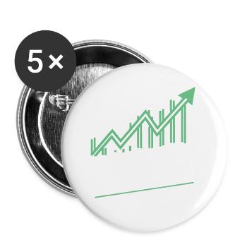 Lustige finanzielle Unabhängigkeit von Dividendeninvestoren - Buttons klein 25 mm (5er Pack) - Weiß - Vorne