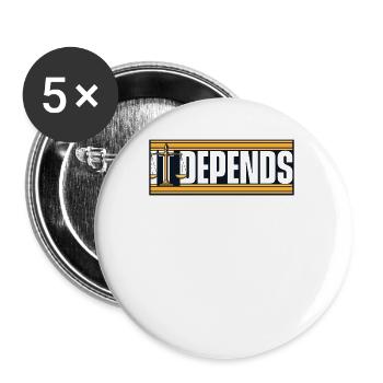 It Depends Legal Counsel Attorney General Lawyer - Buttons small 1''/25 mm (5-pack) - white - Front