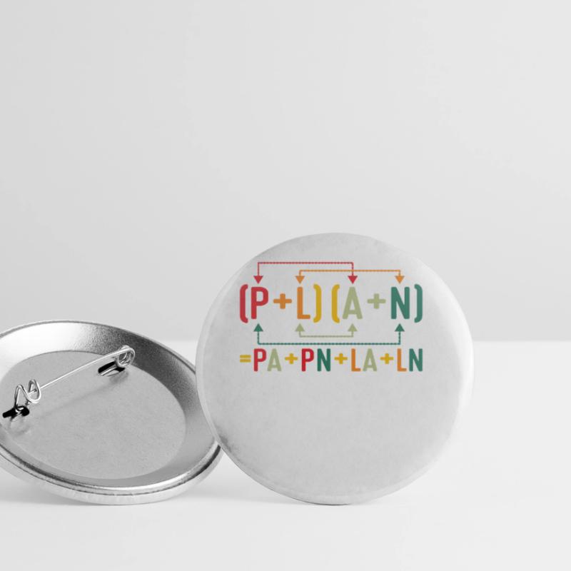 My Plan has been foiled Funny Math Teacher Pun Sci Buttons small 1''/25 mm (5-pack)