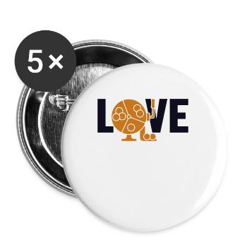 Bingo Love Professioneller Anrufer Daubers Bingo - Buttons klein 25 mm (5er Pack) - Weiß - Vorne