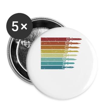 Retro Metzger Messer Restauration Sammlermesser - Buttons klein 25 mm (5er Pack) - Weiß - Vorne