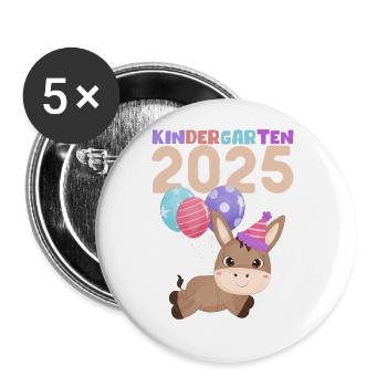 Kindergarten 2025 Kids Gift Kita 2025 Decoration - Buttons small 1''/25 mm (5-pack) - white - Front