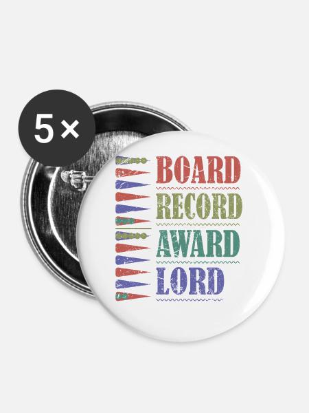 Backgammon Spiel - Buttons klein 25 mm (5er Pack) - Weiß