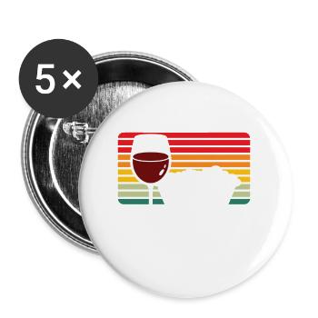 Weekend Forecast A Bubble Bath and a Glass of Wine - Buttons small 1''/25 mm (5-pack) - white - Front