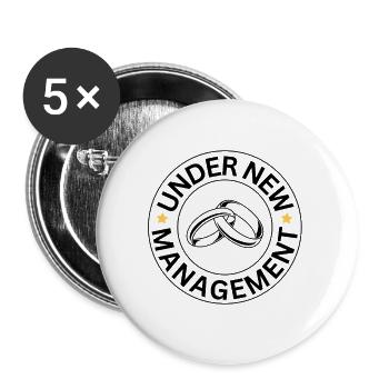 Funny Bachelor Party Saying Wedding Design - Buttons small 1''/25 mm (5-pack) - white - Front