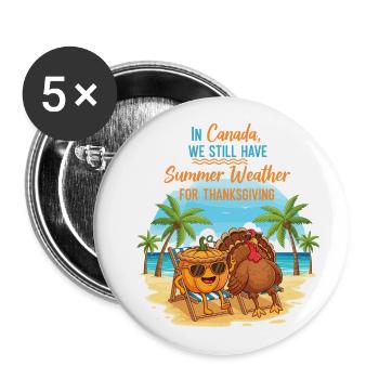 L’été au Canada - Lot de 5 petits badges (25 mm) - blanc - Devant