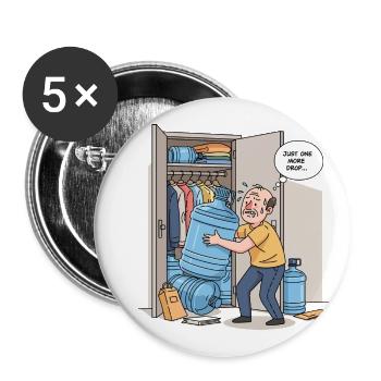 Juste une goutte d’eau... - Lot de 5 petits badges (25 mm) - blanc - Devant