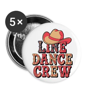 Line Dance Crew Linedance Stetson - Buttons klein 25 mm (5er Pack) - Weiß - Vorne