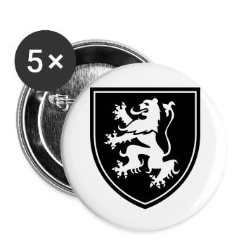 Lion du chablais - Lot de 5 petits badges (25 mm) - blanc - Devant