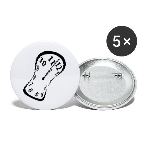 uhr3a 2 - Buttons klein 25 mm (5er Pack)