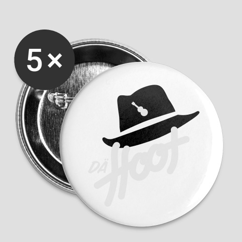 daeHoot_Shirt_Logo2_2c - Buttons klein 25 mm (5er Pack)