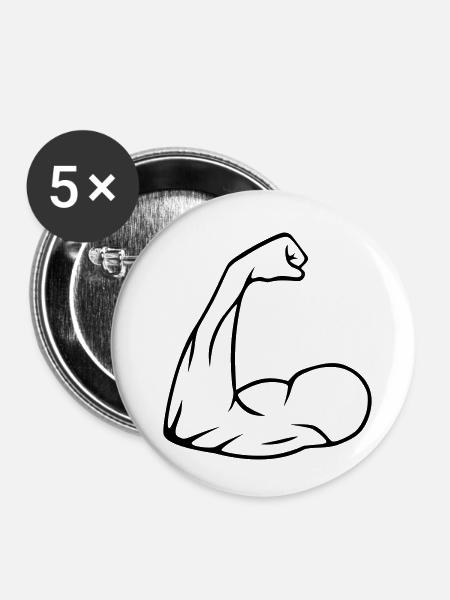 Acid Apparel Flex - Buttons klein 25 mm (5er Pack) - Weiß