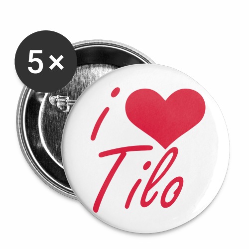 I love Tilo - Buttons klein 25 mm (5er Pack)