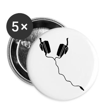 kopfhörer DJ headphones - Buttons klein 25 mm (5er Pack) - Weiß - Vorne