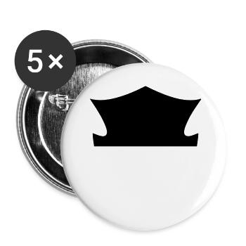Drapeau de Fribourg - Lot de 5 petits badges (25 mm) - blanc - Devant