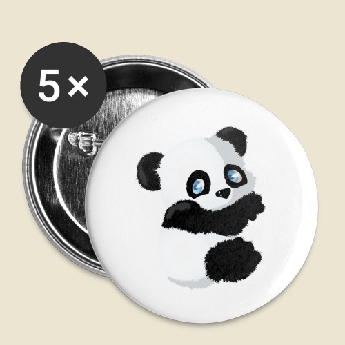 Bébé Panda - Lot de 5 petits badges (25 mm)