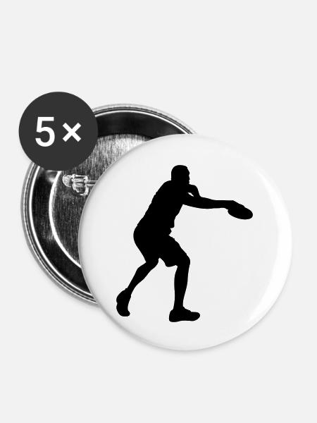 discgolf - Buttons klein 25 mm (5er Pack) - Weiß