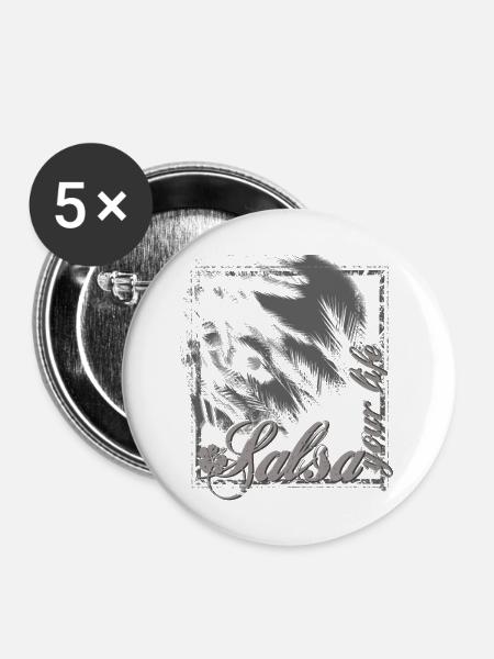 salsa - Buttons klein 25 mm (5er Pack) - Weiß