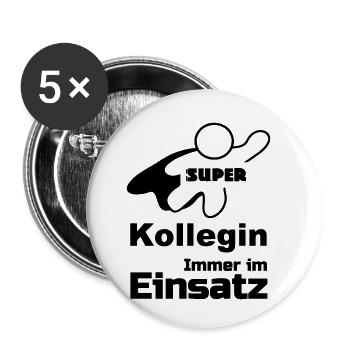 Super Kollegin Geschenk - Buttons klein 25 mm (5er Pack) - Weiß - Vorne