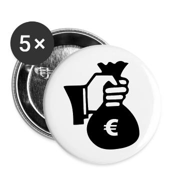 Dollar Money Bank - Buttons small 1''/25 mm (5-pack) - white - Front