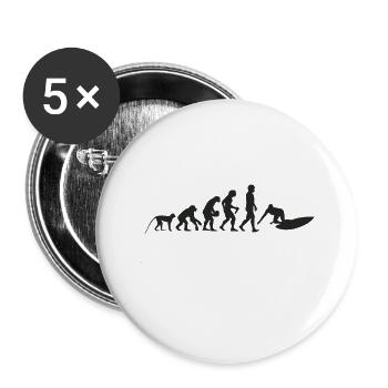 Surfen Evolution - Buttons klein 25 mm (5er Pack) - Weiß - Vorne