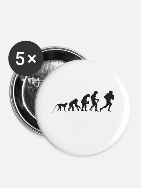Evolution Football - Buttons klein 25 mm (5er Pack) - Weiß