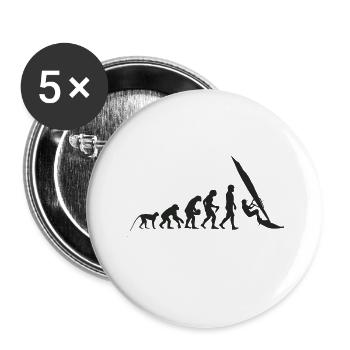 Evolution Windsurfing - Buttons klein 25 mm (5er Pack) - Weiß - Vorne