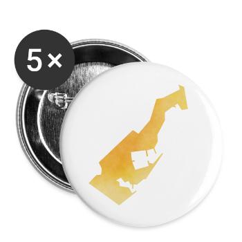 Monaco - Buttons small 1''/25 mm (5-pack) - white - Front