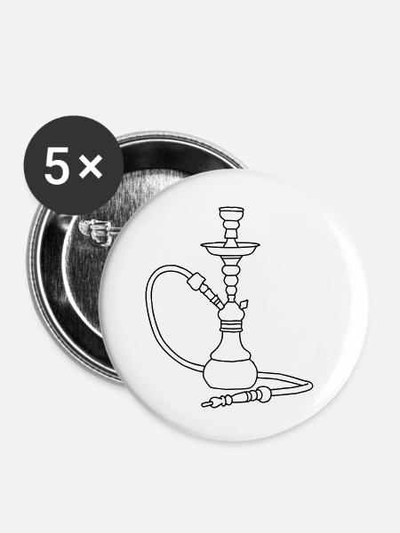 Shisha Wasserpfeife - Buttons klein 25 mm (5er Pack) - Weiß