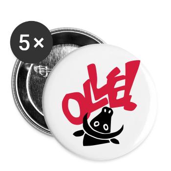 toto olle - Lot de 5 petits badges (25 mm) - blanc - Devant