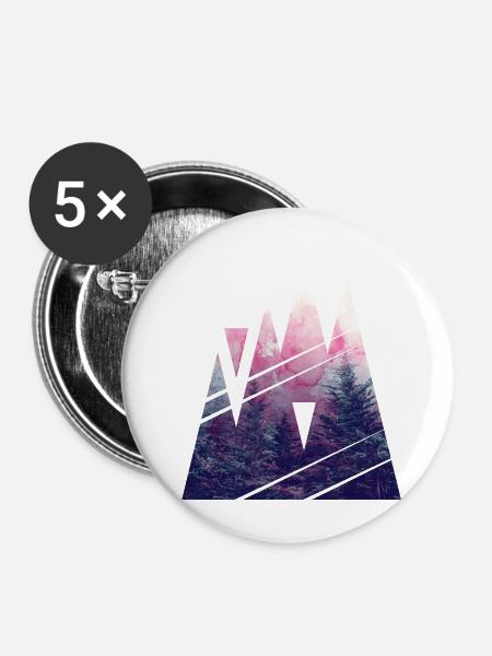 Shape of Woods - Buttons klein 25 mm (5er Pack) - Weiß