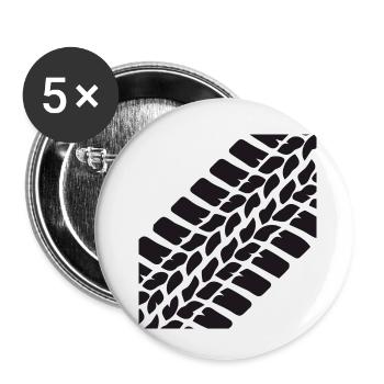 trackz - Buttons small 1''/25 mm (5-pack) - white - Front
