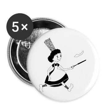 bretonne - Lot de 5 petits badges (25 mm) - blanc - Devant