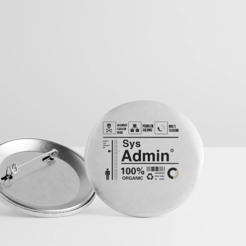 Sys Admin Penguin Computer Nerd pc Board cpu ner Buttons small 1''/25 mm (5-pack)