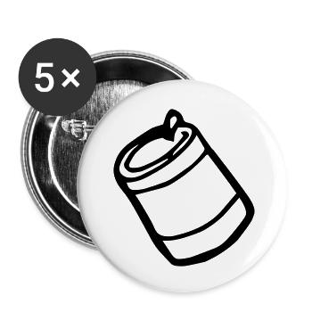 Dose, Medizin, Glas, Produkt - Buttons klein 25 mm (5er Pack) - Weiß - Vorne