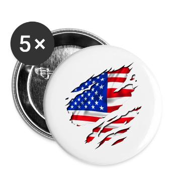 amerika staaten usa vereinigte - Buttons klein 25 mm (5er Pack) - Weiß - Vorne