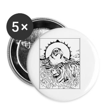 Tiger Falcon Concept - Buttons klein 25 mm (5er Pack) - Weiß - Vorne
