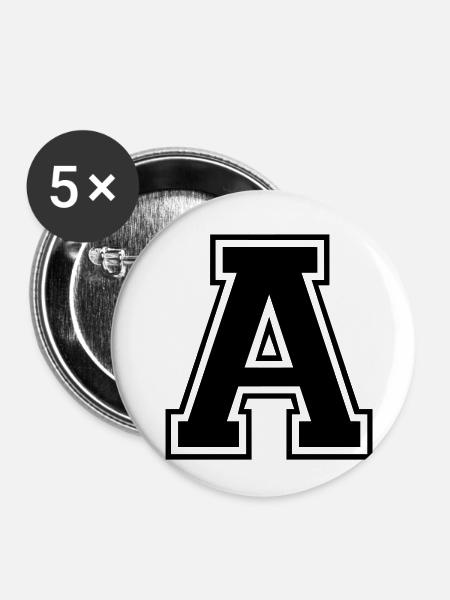 a - Buttons klein 25 mm (5er Pack) - Weiß