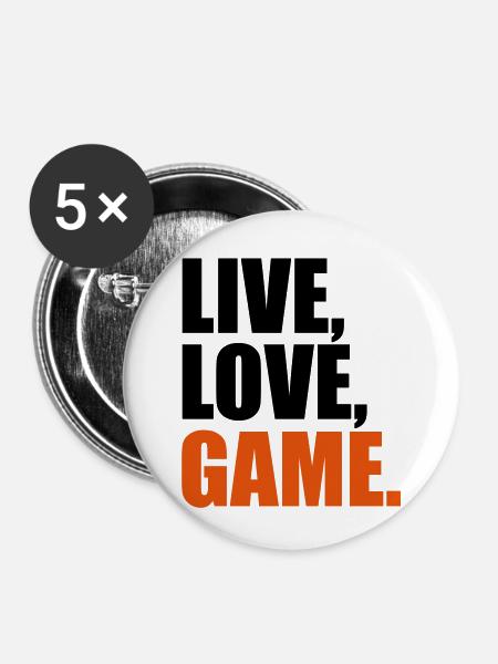 gamer - Buttons klein 25 mm (5er Pack) - Weiß