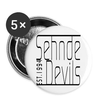 Devils Voyants Est. 1994 - Lot de 5 petits badges (25 mm) - blanc - Devant