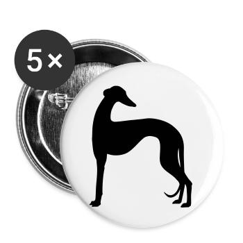 galgo shape2 - Buttons klein 25 mm (5er Pack) - Weiß - Vorne