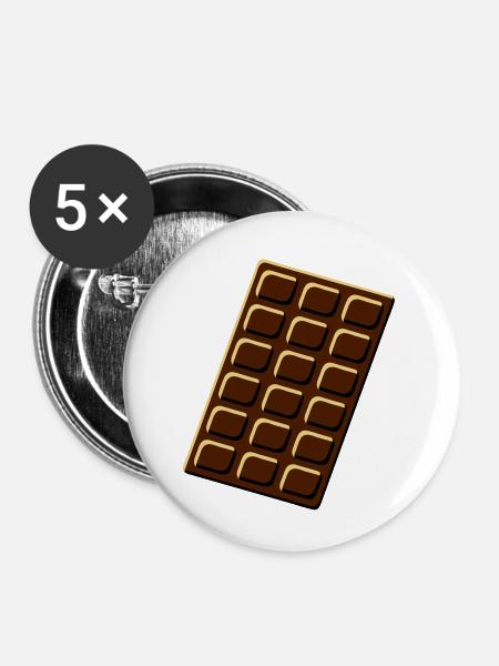 chocolate - Buttons klein 25 mm (5er Pack) - Weiß