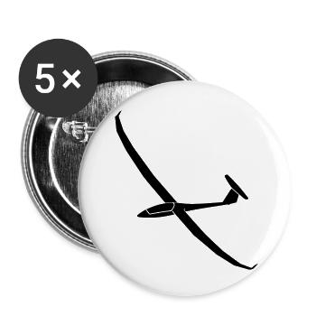 Segelflugzeug Arcus Segelflieger Geschenk - Buttons klein 25 mm (5er Pack) - Weiß - Vorne